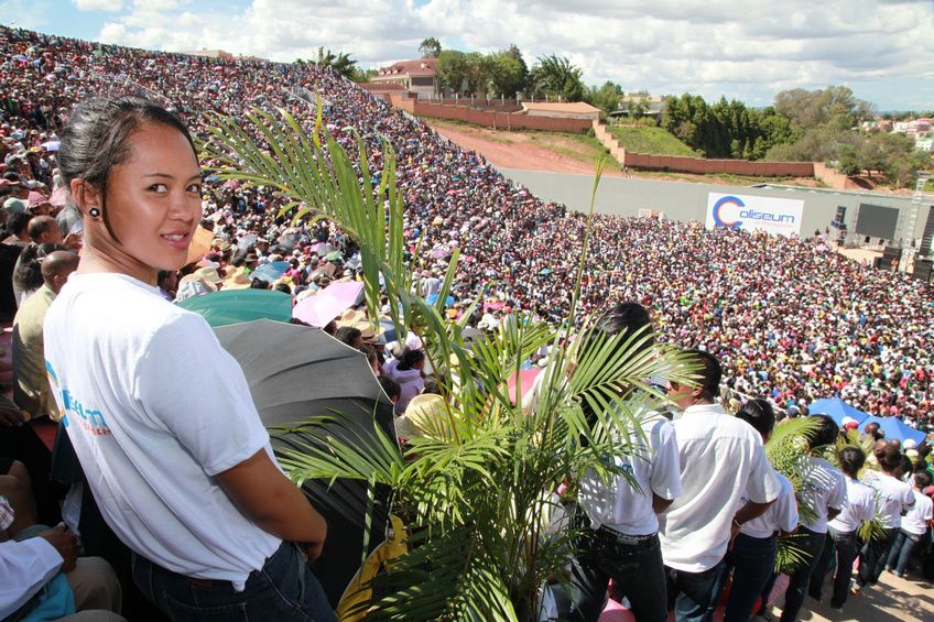 Dans le cadre du IIè anniversaire de la IVèRépublique, le couple présidentiel, Andry et Mialy Rajoelina, a inauguré le «Coliseum de Madagascar» sis à Antsonjombe. 5è partie. Photos: Harilala Randrianarison