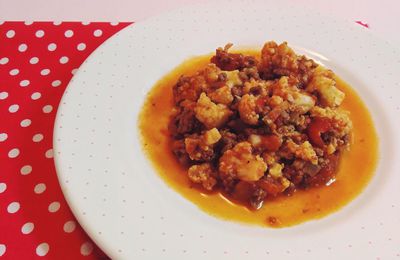 CHOU FLEUR A LA BOLOGNAISE / PLAT DU JOUR