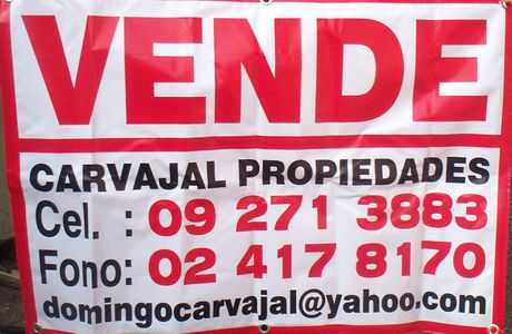 DISEÑO E IMPRESION DE LETRERO "VENDE" PARA CARVAJAL PROPIEDADES