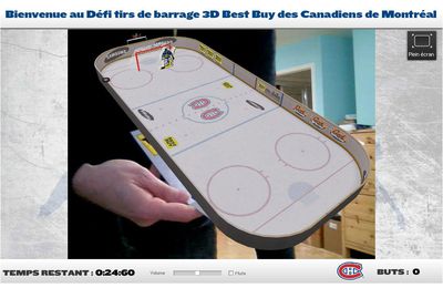 Un jeu de hockey 3D en réalité augmentée