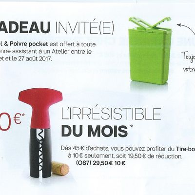 Cadeau Invité Eté Juillet/Août 2017 