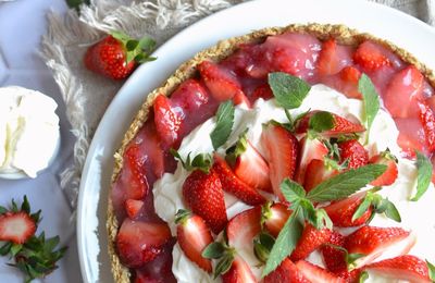 Tarte aux fraises sans cuisson