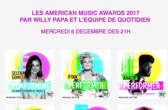 La cérémonie des American Music Awards ce 6 décembre sur TMC.