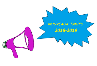 Nouveaux tarifs pour la rentrée 2018-2019!