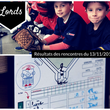 Resultats des matchs U12 et Softball masculin du 13 novembre 2016