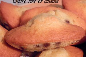 Madeleines extras aux pépites de chocolat (ou aux raisins secs)