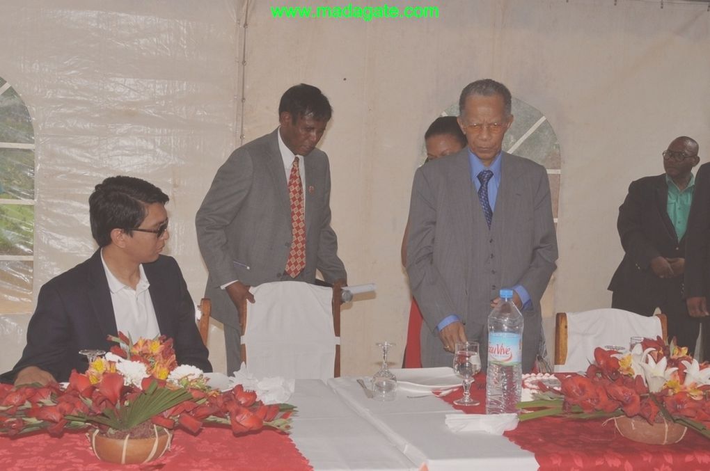 Sahamadio Ilafy, le 09.11.2013. Le Président de la Transition, Andry Rajoelina, a assisté à la célébration des 77 ans de l’Amiral Didier Ratsiraka (4.11.1936-04.11.2013). Photos : Harilala Randrianarison.