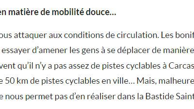 50 km de pistes cyclables à Carcassonne ?