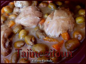 Tajine zitoun algérien, poulet aux olives