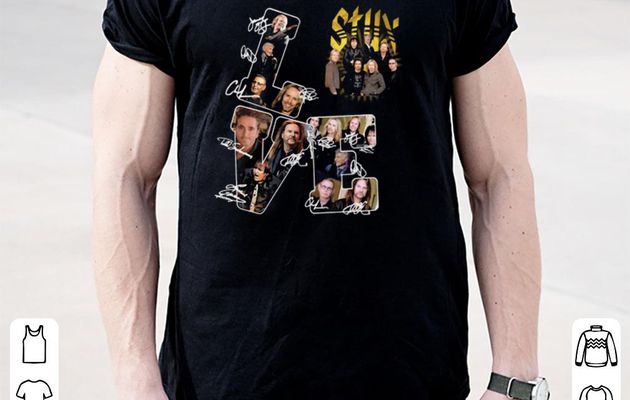 Awesome Love Styx Rock band Signatures shirt