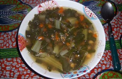 Soupe aux blettes et aux lentilles