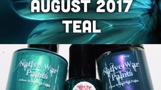 Native War Paints Monthly Box - August 2017 - Teal