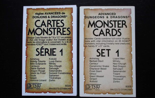 AD&D cartes monstres série 1