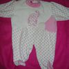 Pyjama rose et blanc motif petit chat