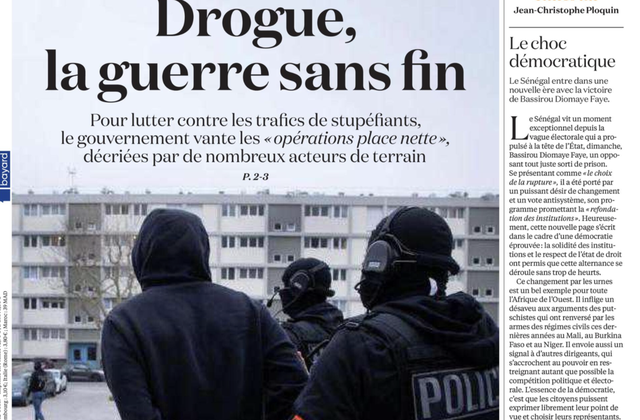 La une des quotidiens nationaux ce jeudi 28 mars 2024.