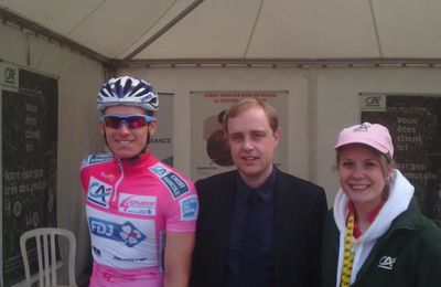 Avec Arnaud Démare, vainqueur des 4 Jours de Dunkerque 2013