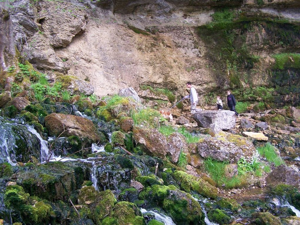 2 des fabuleuses cascades du herisson, situées dans le Jura (l'éventail et le grand saut)