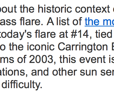 Mise à jour sur l'éruption solaire X 9.3 