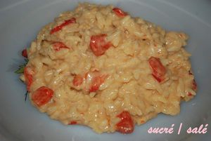 risotto aux poivrons grillés