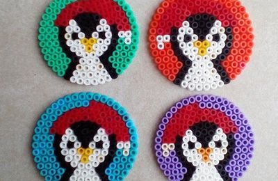 boules de noël motif pingouins perles chauffantes hama