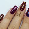 Metallic Dots Manicure - Nail Foil Nail Art