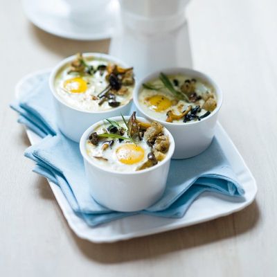 Oeufs cocotte aux champignons Normand
