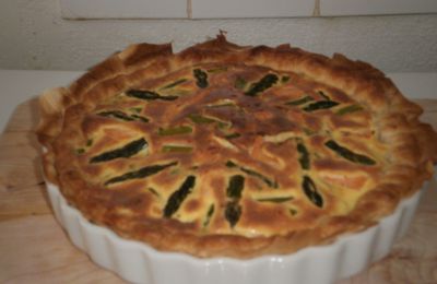 Quiche aux asperges et saumon fumé