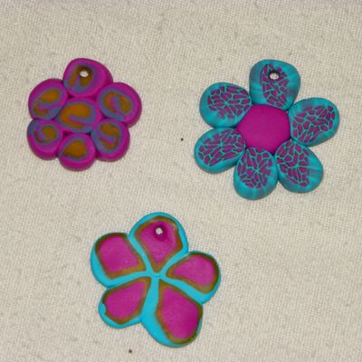 Fleurs en pâte fimo