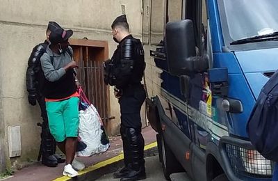 Evacuation d'un squat de réfugiés à Limoges
