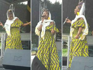 Teshay Makeda performing at Radiate 7Oth Windrush Festival in Crystal Palace, London