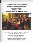 CONCERT DU SAMEDI 20 JUIN 2015 :  suite du Printemps d'Orbestier 