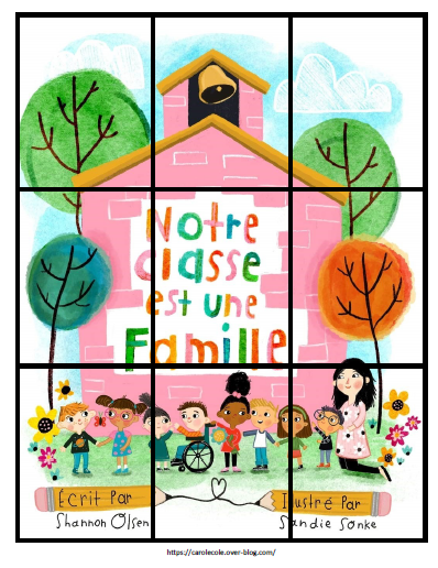 Puzzles couverture album &quot;Notre classe est une famille&quot;