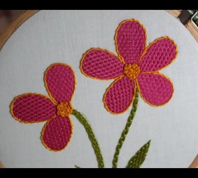 Broderies de fleurs en vidéo