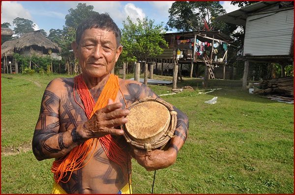 Customary chief of an amerindian village in the Darien-Panama