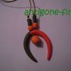 Pendentif orange et vert