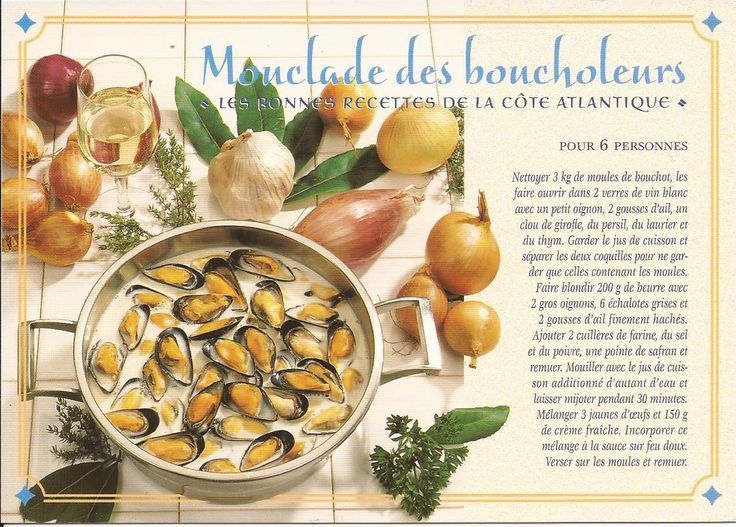Carte Postale recette de cuisine &quot;Les Crustacés&quot;. 