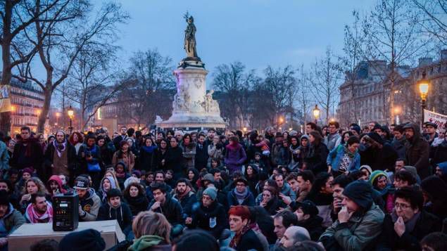 4ème &quot;Nuit Debout&quot; place de la République à Paris