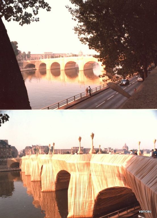 In Fine' retour de Normandie, le Pont Neuf à Paris, emballé par Christo
