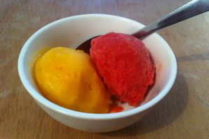Sorbet framboises & nectarines et mangue