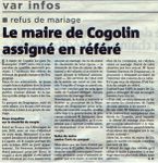 Mariage interdit par le Maire de Cogolin : ma réaction !