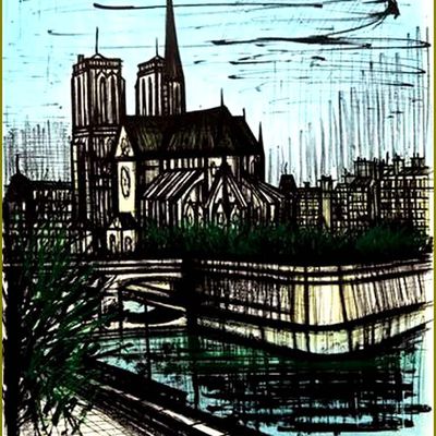 Notre Dame de Paris par les peintres -   Bernard Buffet (1928-1999)