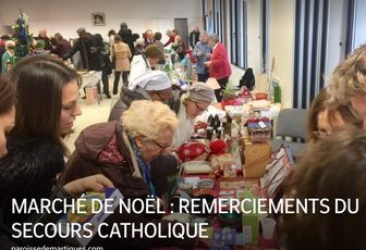 MARCHÉ DE NOËL : REMERCIEMENTS DU SECOURS CATHOLIQUE