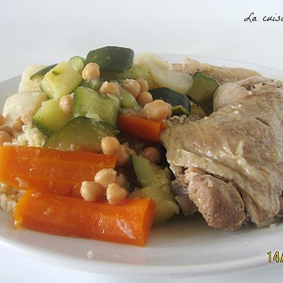 Couscous algérien au poulet ( version rapide )