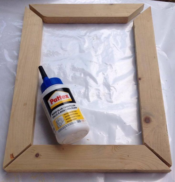 #1Recyclage d'un miroir : Création du cadre et mise en peinture