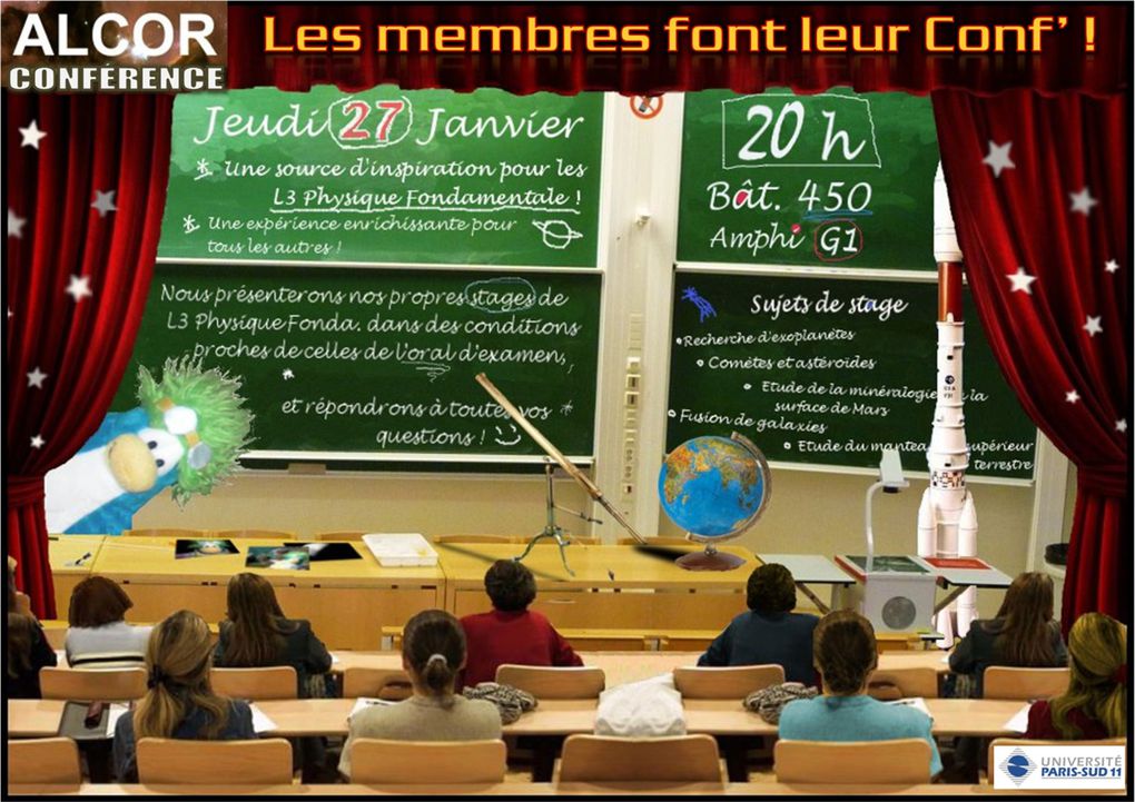 Affiches des conférences d'Alcor de 2010 à 2012.