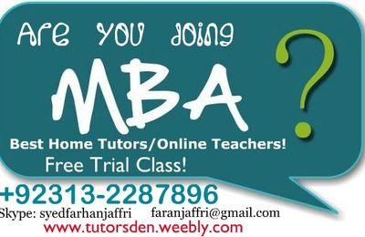 Management Online Tutor, MBA Management +92313-2287896 Management Tuition in Karachi,Lahore,Islamabad