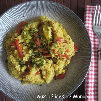 Boulgour au poivron, oignon et curry -Light