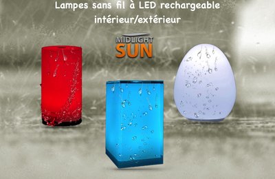 Lampes sans fil à LED rechargeable intérieur/extérieur - MIDLIGHTSUN