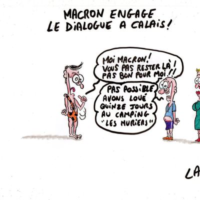 macron engage le dialogue à calais...