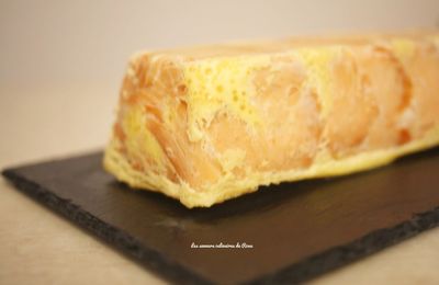 Bûche ou terrine salé au poireau, saumon et chèvre 